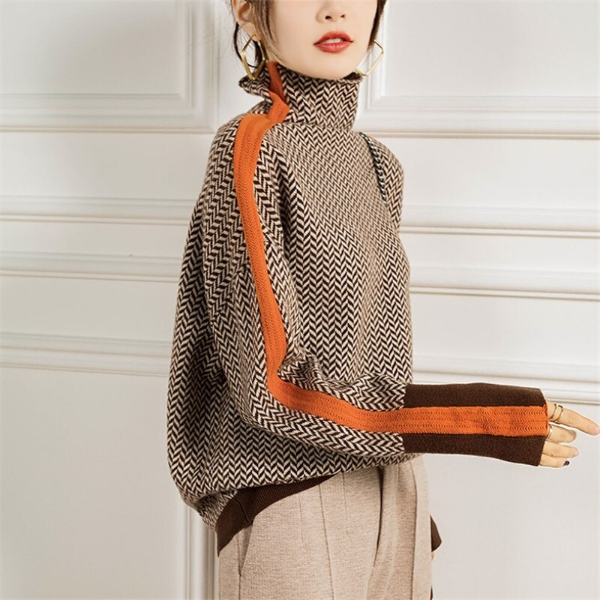 Essencia | Striped turtleneck jumper