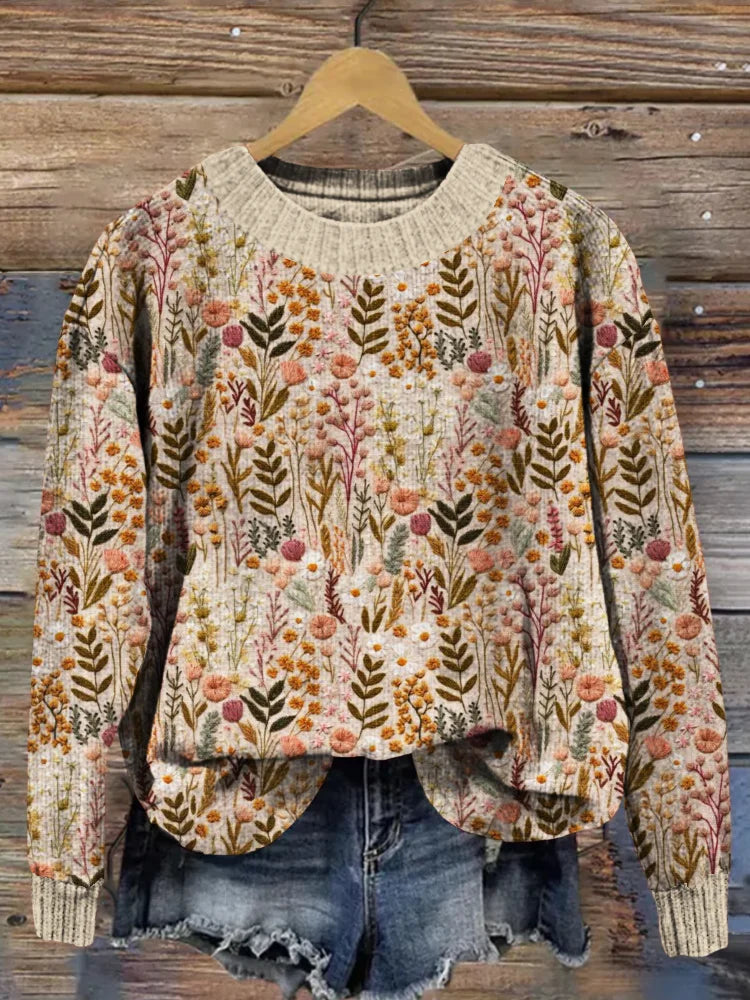 Essencia | Comfortable floral jumper