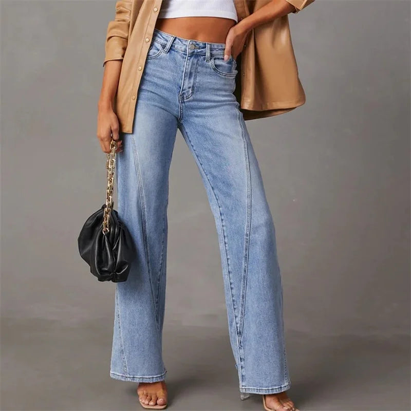 Amelie - Elegant denim flare trousers