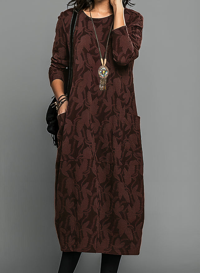 Cassie - Casual round-neck winter dress