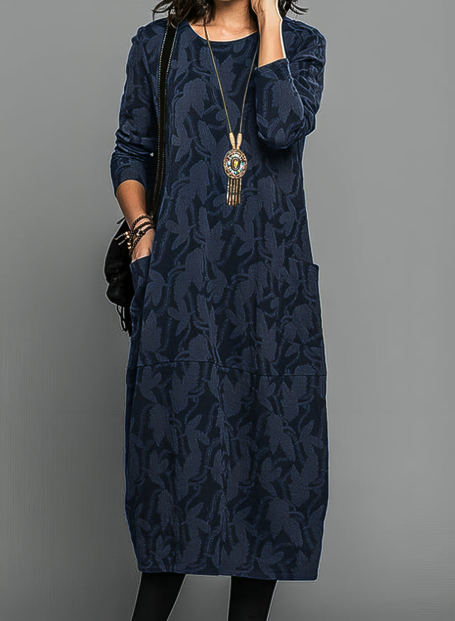 Cassie - Casual round-neck winter dress