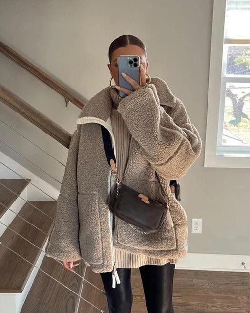 Alisson - Oversized teddy jacket