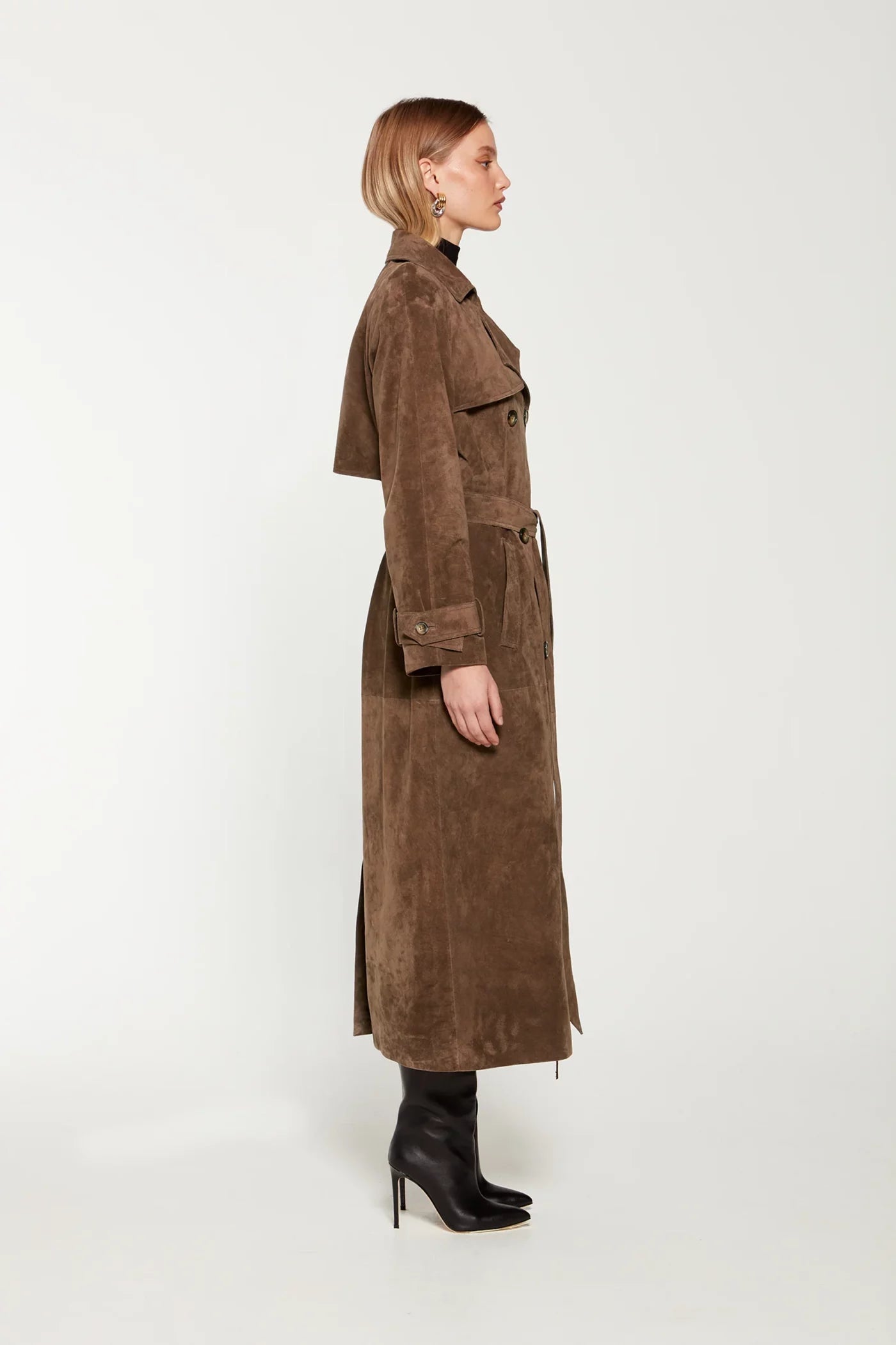 Jade - Suede trench coat