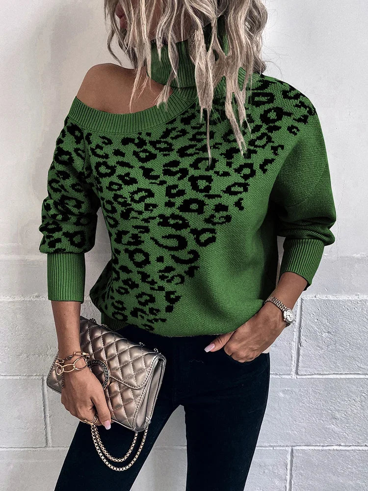 Essencia | Leopard Drop Shoulder Sweater