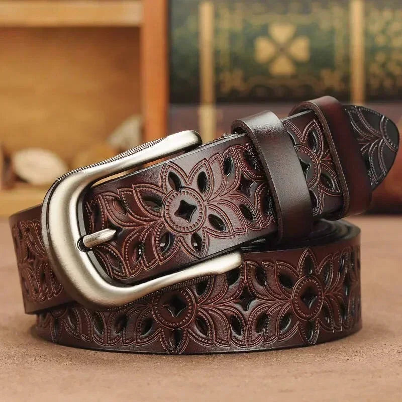 Michela | Leather belt for women (115 cm)