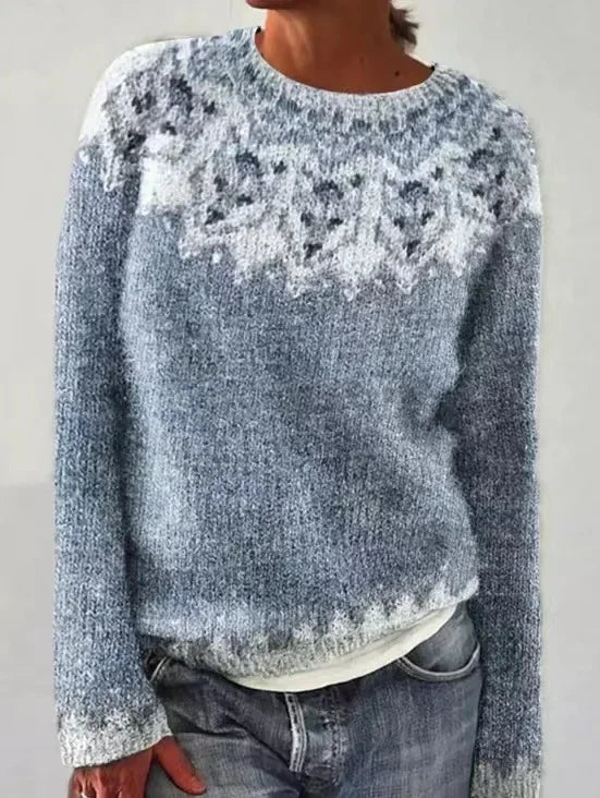 Essencia | Autumn knitted jumper with pattern