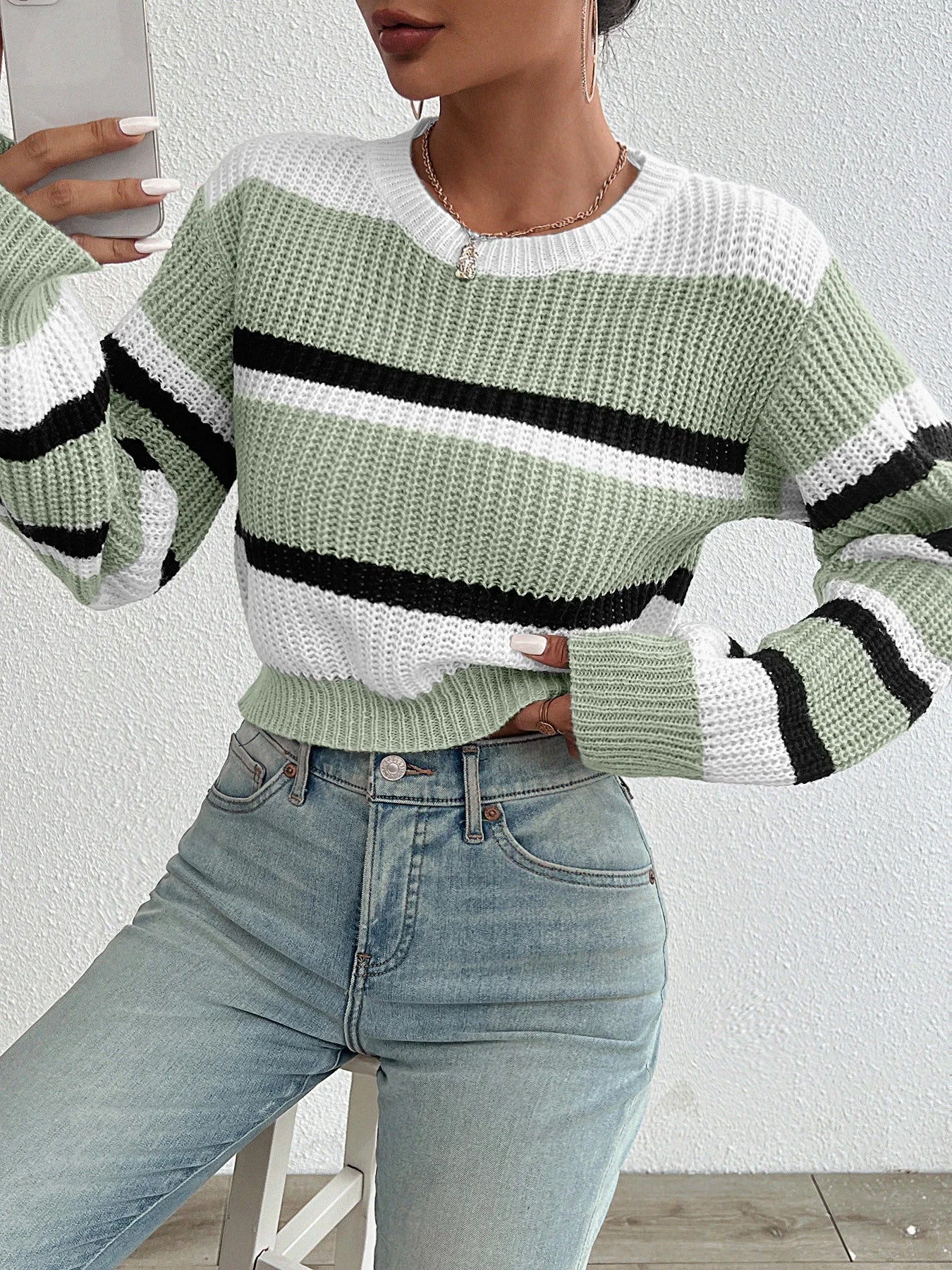 Essencia | Knitted Drop Shoulder Sweater