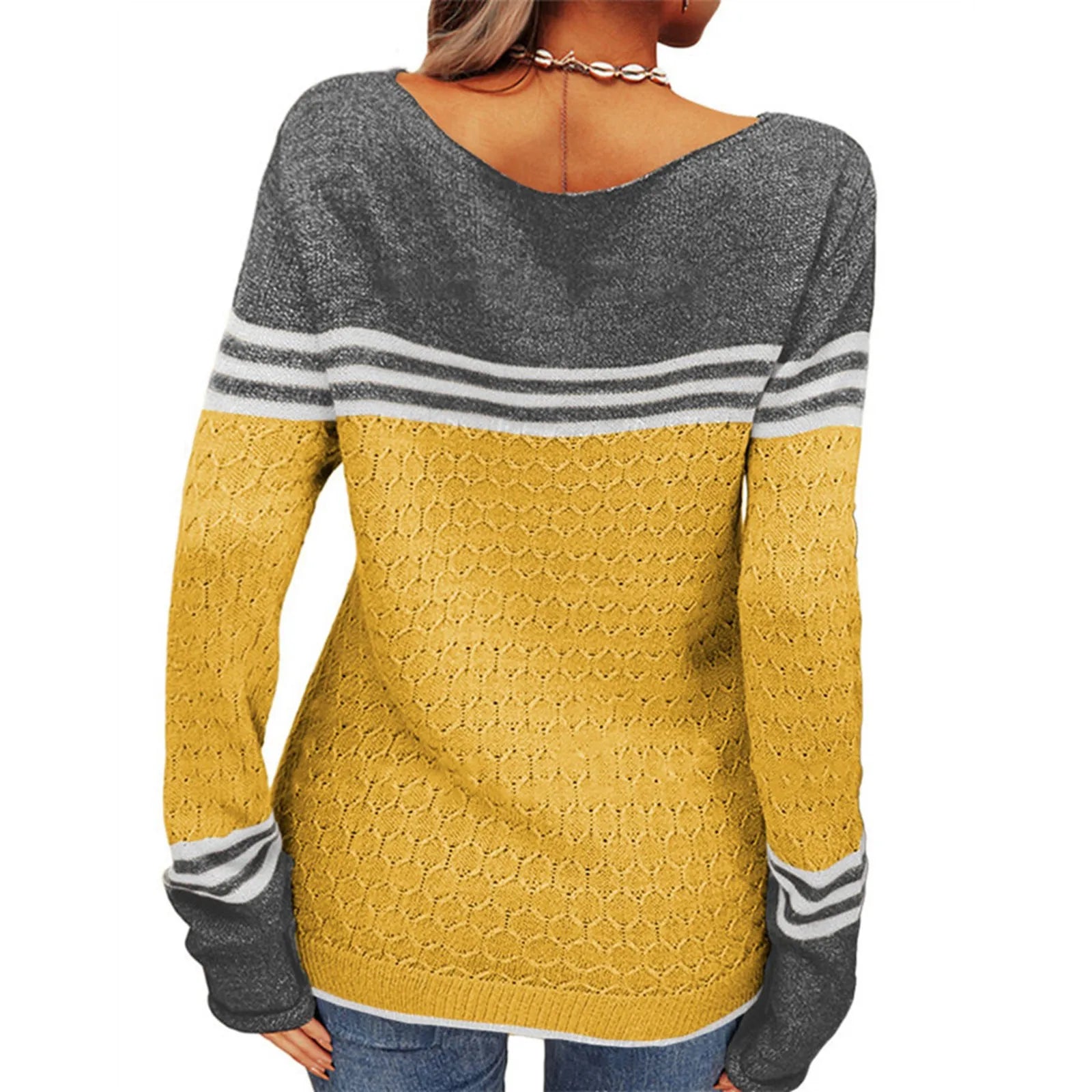 Essencia | Casual Stripe Knitted Sweater