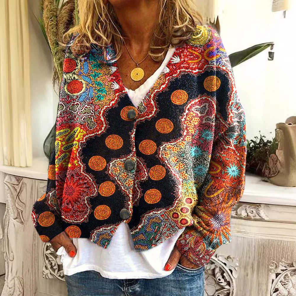 Saskia - Comfortable and colourful cardigan