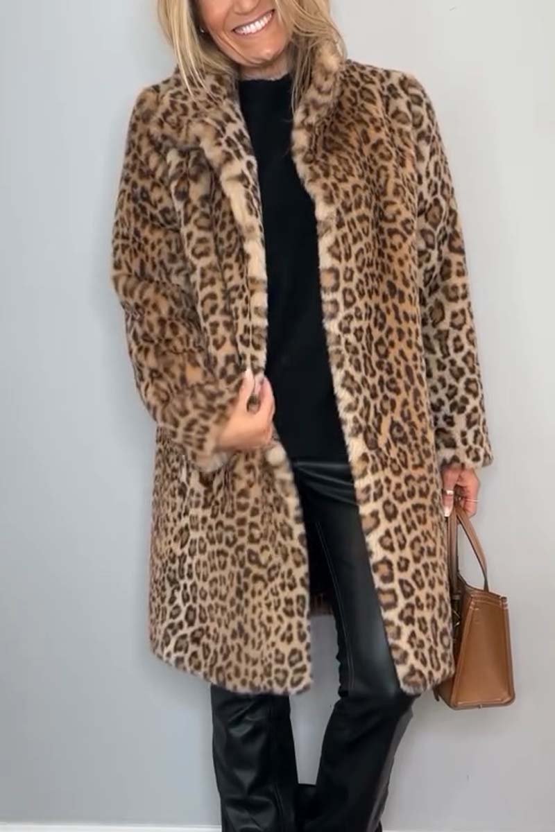 Linsey - Soft leopard long jacket