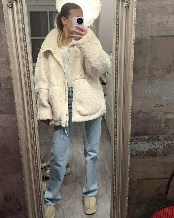 Alisson - Oversized teddy jacket